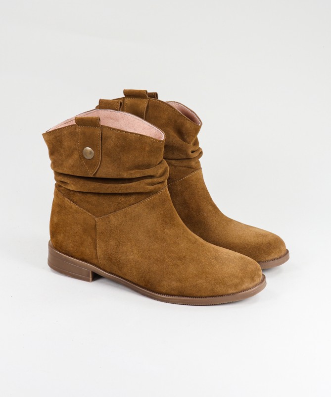 Botas Camel de Senhora Ginova com Puxadores