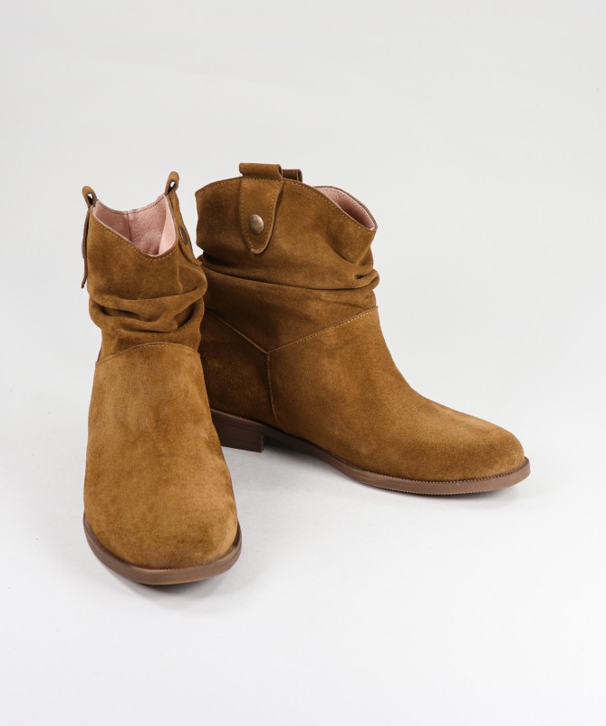 Botas Camel de Senhora Ginova com Puxadores