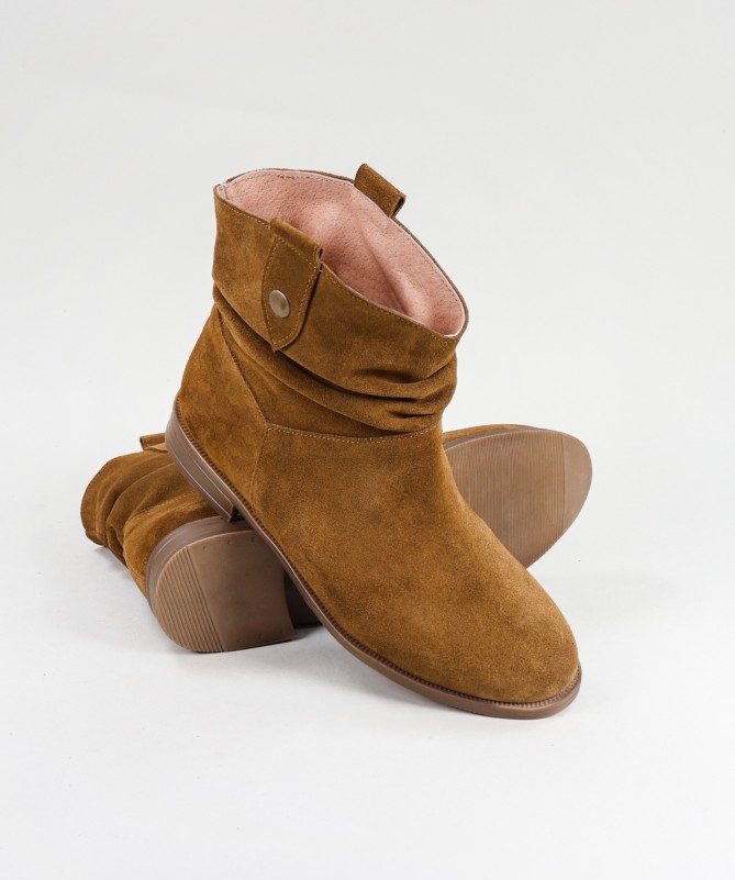 Botas Camel de Senhora Ginova com Puxadores