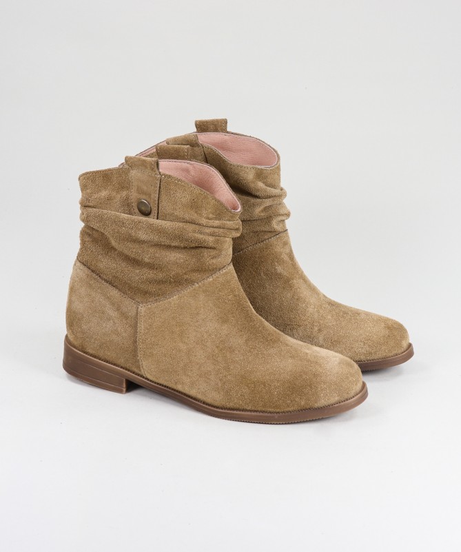 Botas Taupe de Senhora Ginova com Puxadores