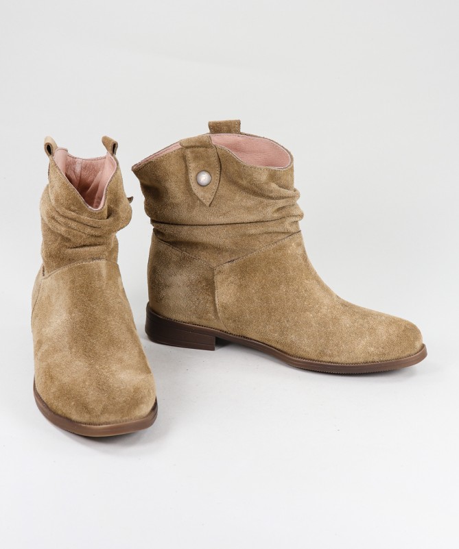 Botas Taupe de Senhora Ginova com Puxadores