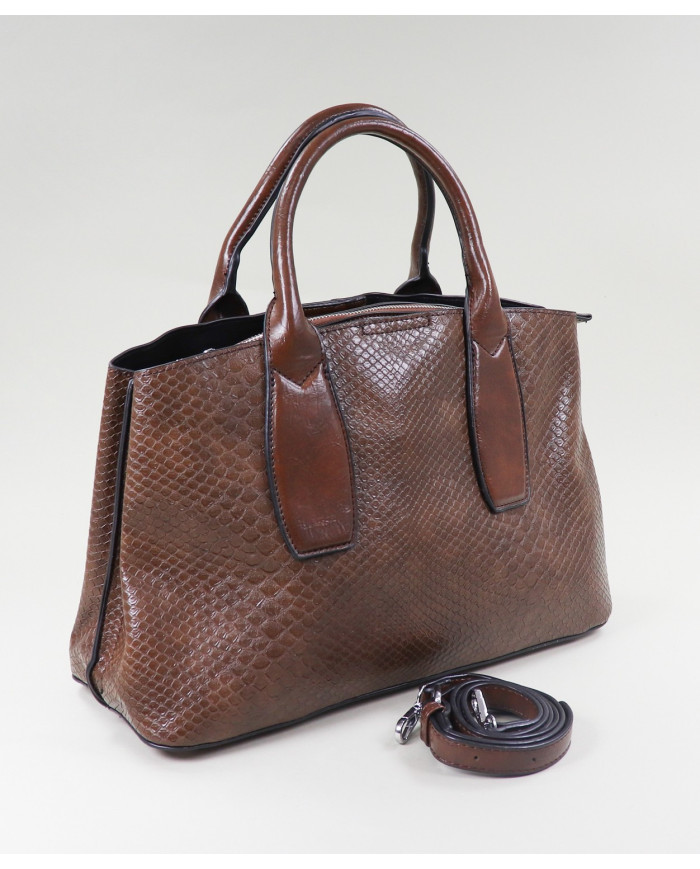 Mala de Senhora Castanho com Alça Tiracolo