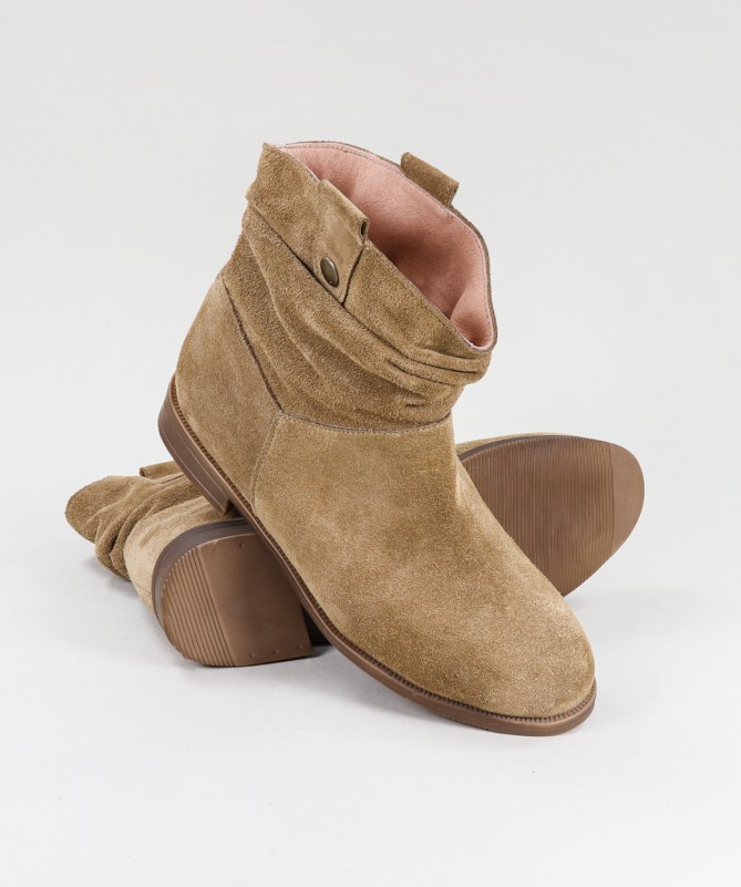 Botas Taupe de Senhora Ginova com Puxadores