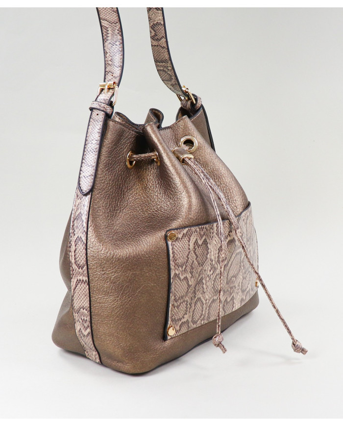 Señoras Bucket Bolsa Bronce