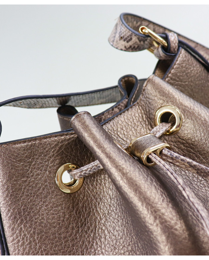 Mala Bucket de Senhora Cor Bronze
