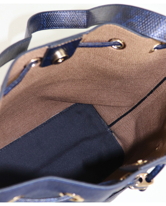 Ladies Bucket Bag Color Blue