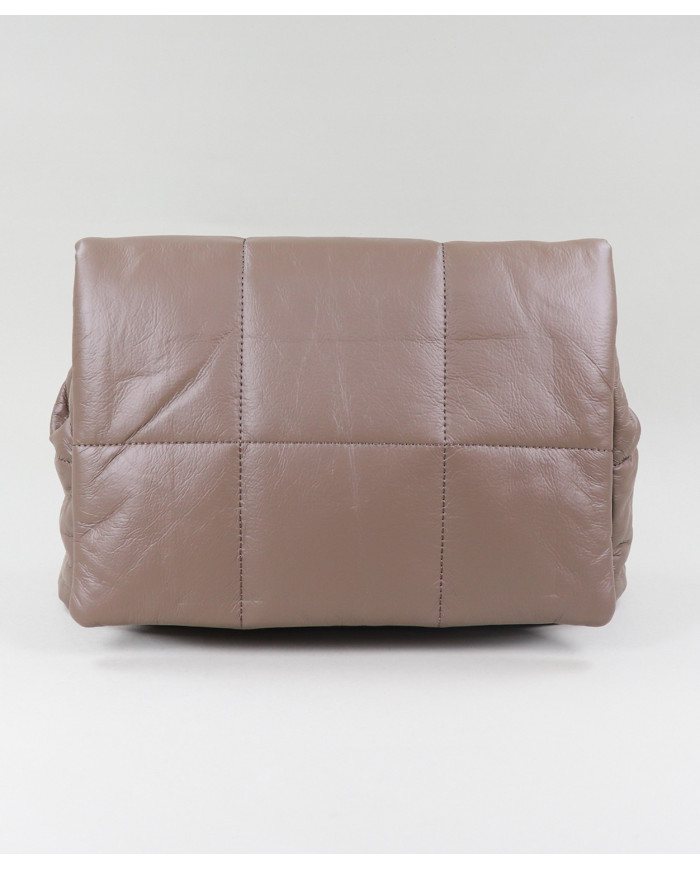 Ladies Taupe Bag with Seams