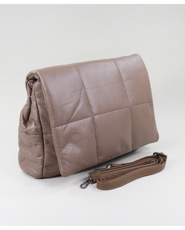 Chicas Taupe Bolsa con costuras