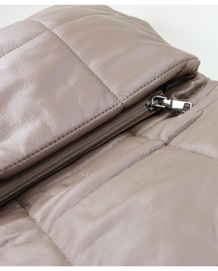 Ladies Taupe Bag with Seams