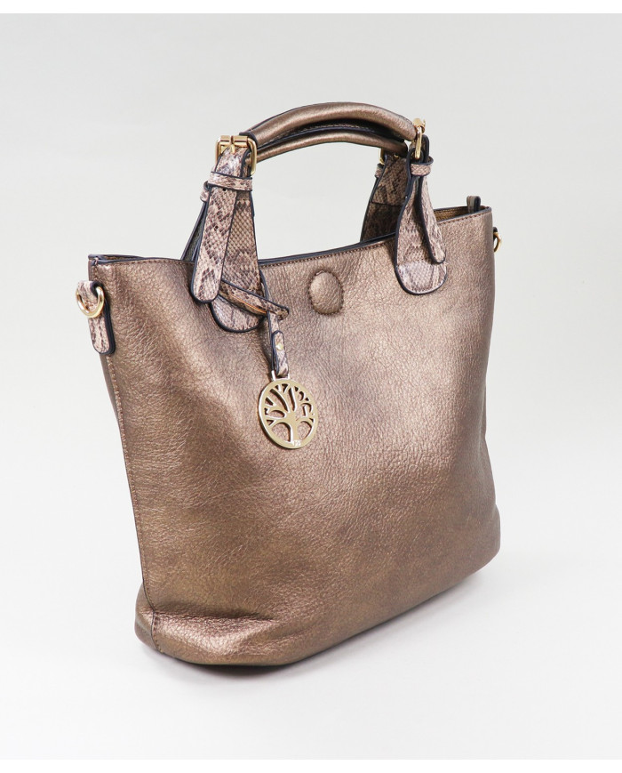 Mala Bronze de Senhora com Bolsa Interior