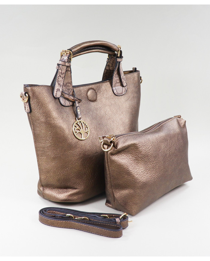 Ladies Bronze Case with Handbag Interior