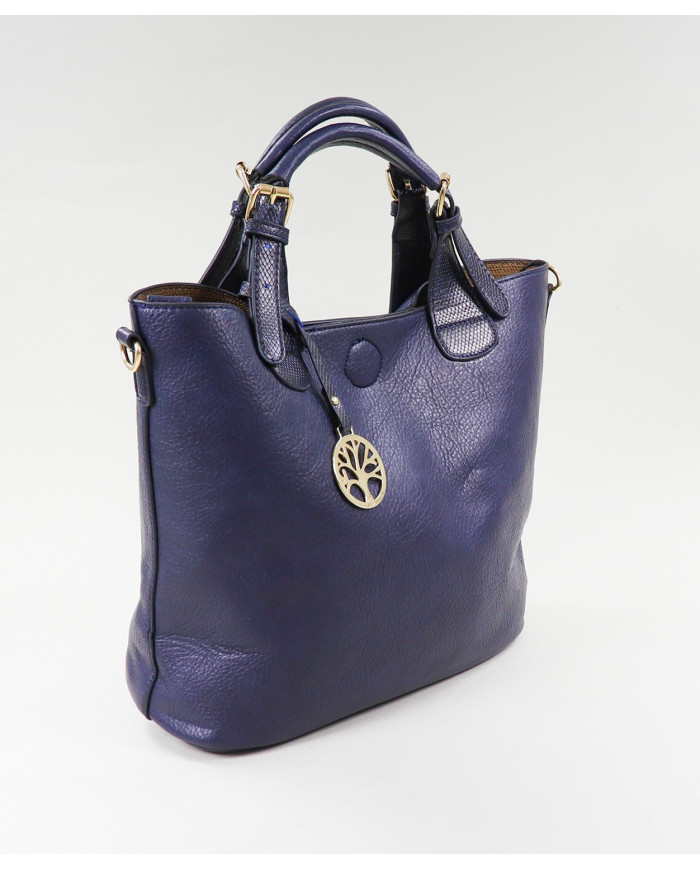 Mala Azul de Senhora com Bolsa Interior