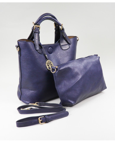 Mala Azul de Senhora com Bolsa Interior