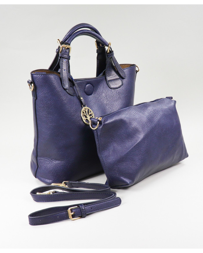 Mala Azul de Senhora com Bolsa Interior