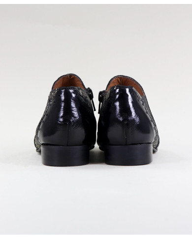 Botins de Senhora Ginova de Ponta Bicuda com Padrão