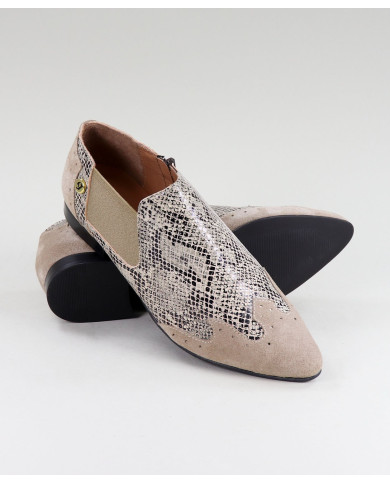 Botins de Senhora Ginova de Ponta Bicuda com Padrão
