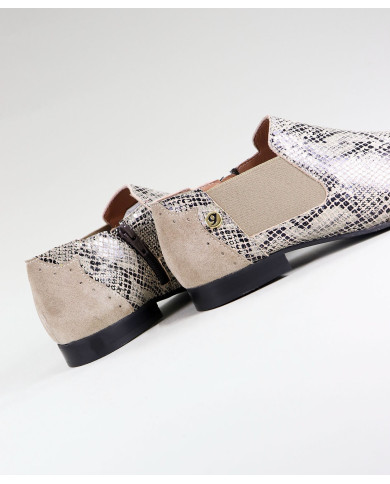 Botins de Senhora Ginova de Ponta Bicuda com Padrão