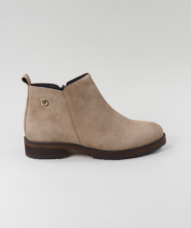 Botas Taupe de Senhora Ginova com Fecho