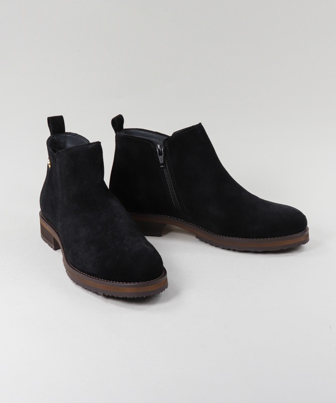 Botas Pretos de Senhora Ginova com Fecho