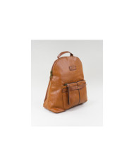 Damas Camel Mochila con bolsillo frontal