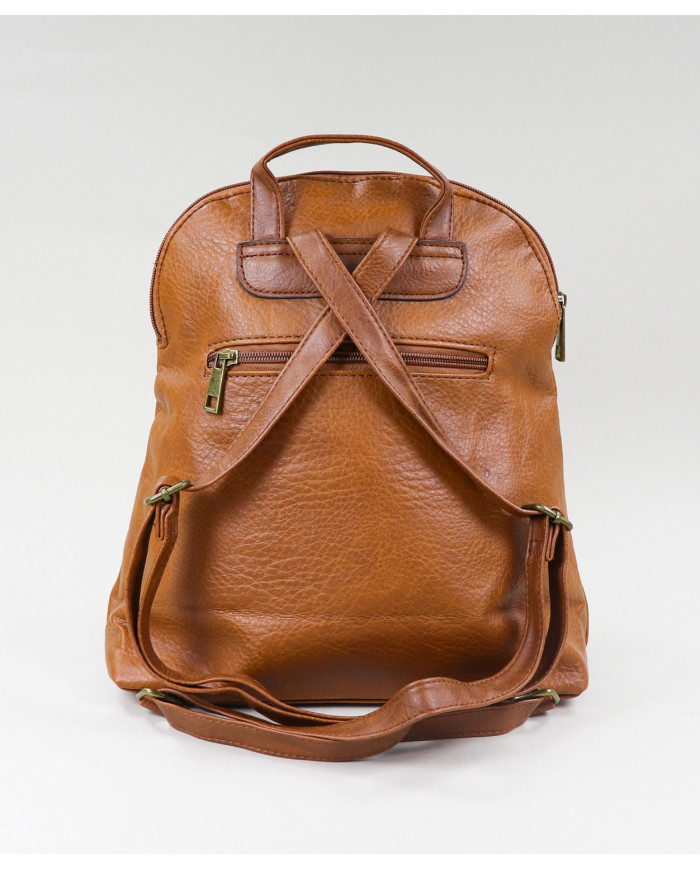 Ladies Camel Backpack with Frontal Pocket