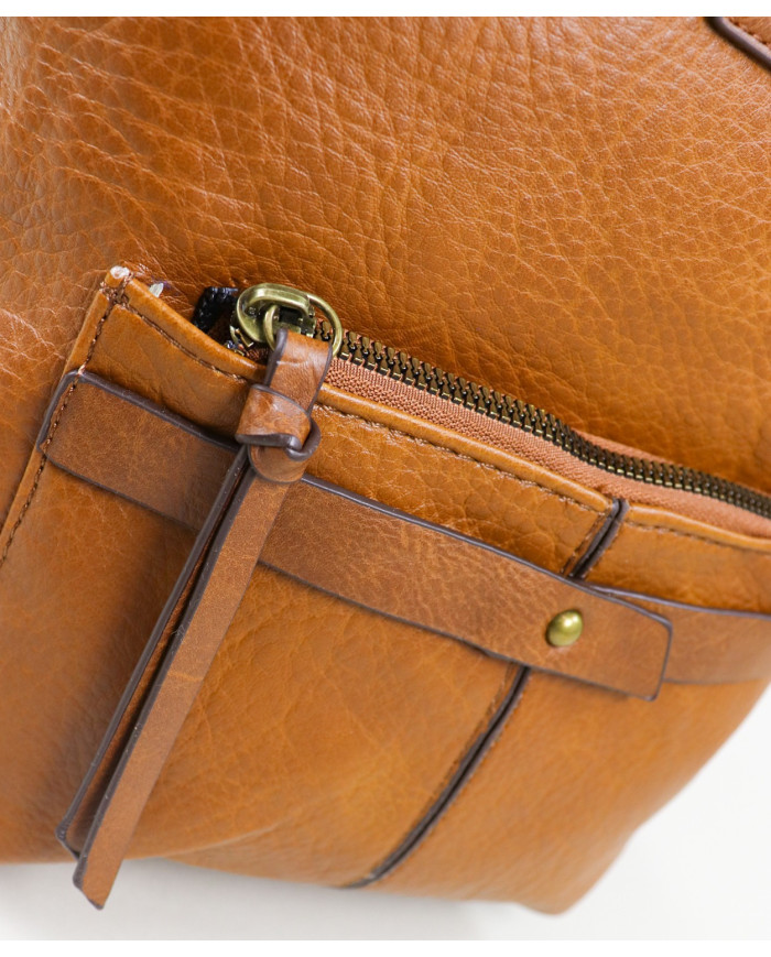 Mochila Camel de Senhora com Bolso Frontal