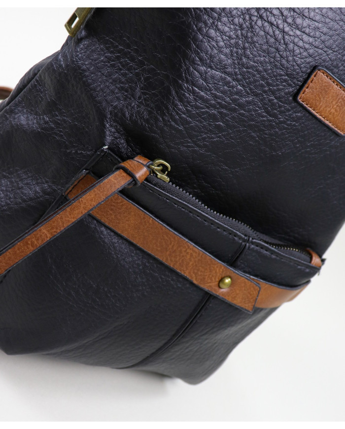 Ladies Black Backpack with Frontal Pocket