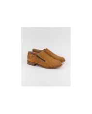 Botins Camel de Senhora Ginova com Fecho na Lateral