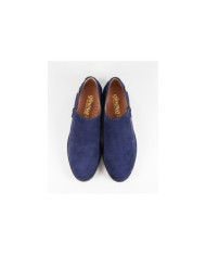 Botins Azuis de Senhora Ginova com Fecho na Lateral