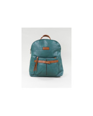 Damas Mochila verde con bolsillo frontal