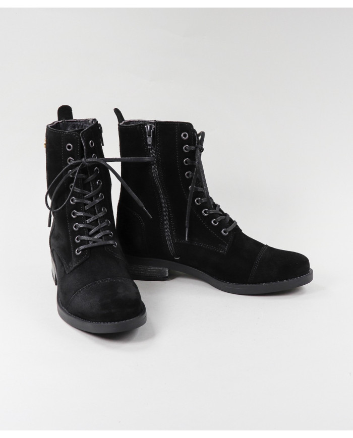 Botas Pretas de Senhora Ginova com Interior em Tecido