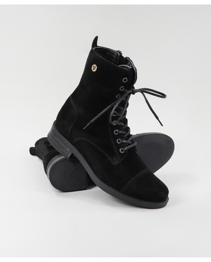 Botas Pretas de Senhora Ginova com Interior em Tecido