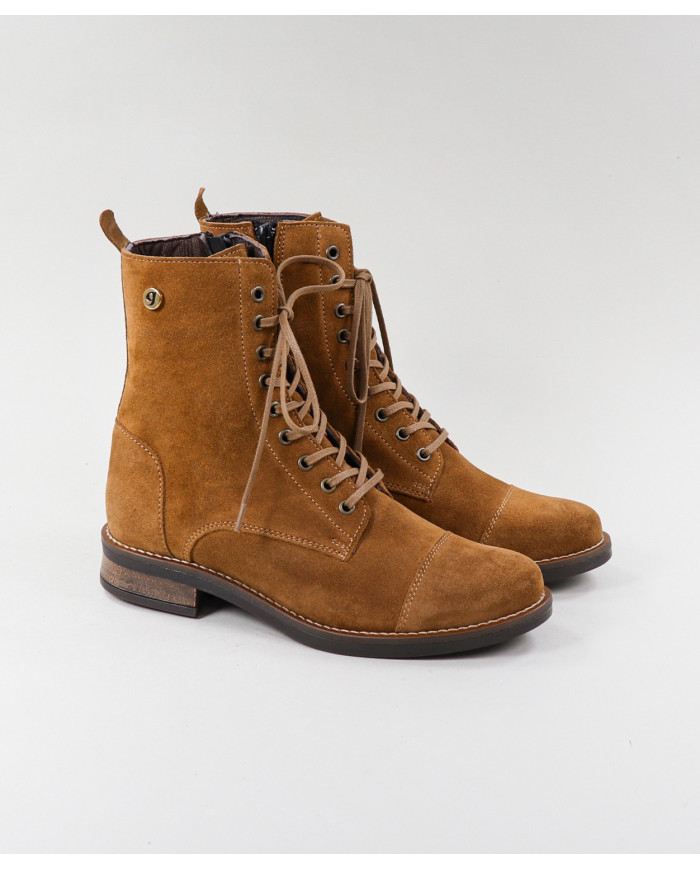Botas Camel de Senhora Ginova com Interior em Tecido