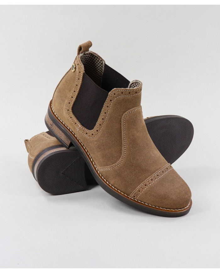 Botas Taupe de Senhora Ginova com Costuras