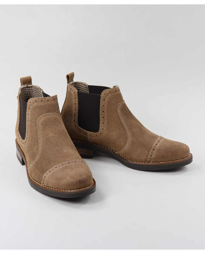 Botas Taupe de Senhora Ginova com Costuras
