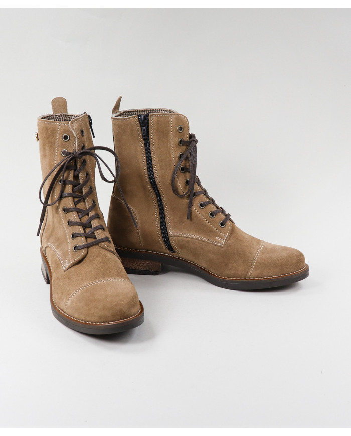 Botas Taupe de Senhora Ginova com Interior em Tecido