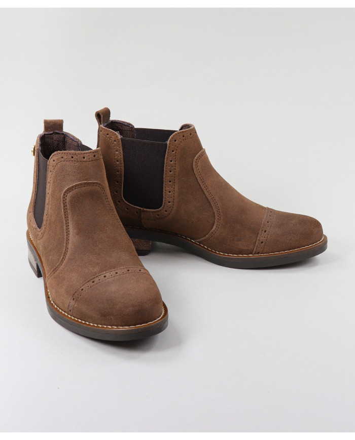 Botas Camel de Senhora Ginova com Costuras