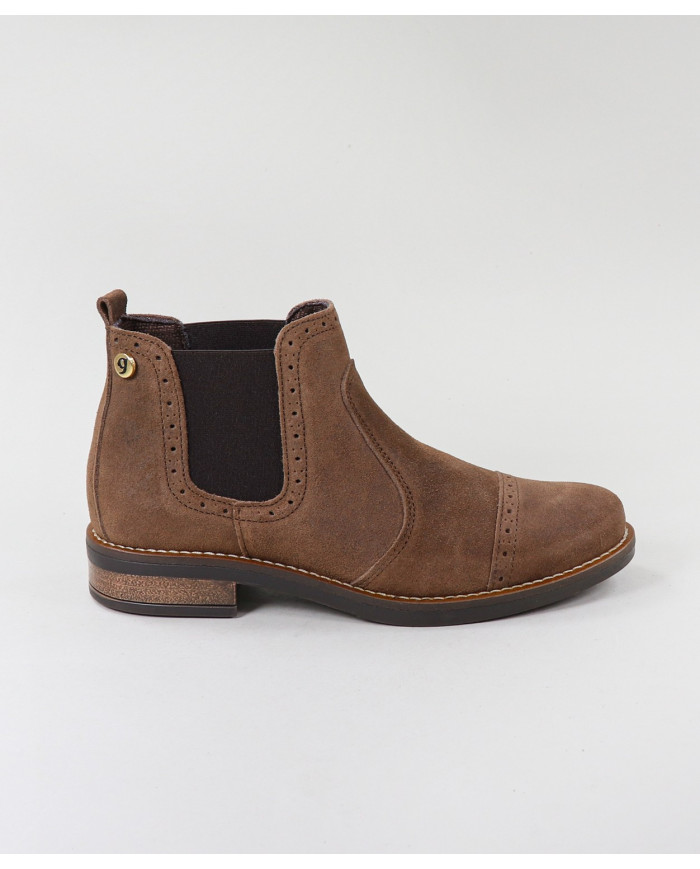 Botas Camel de Senhora Ginova com Costuras