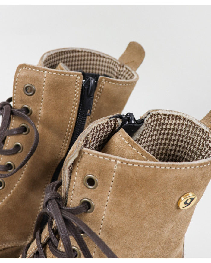 Botas Taupe de Senhora Ginova com Interior em Tecido