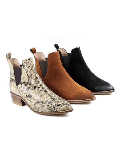 Botas de Mulher de Tacão Médio com Elástico Ginova