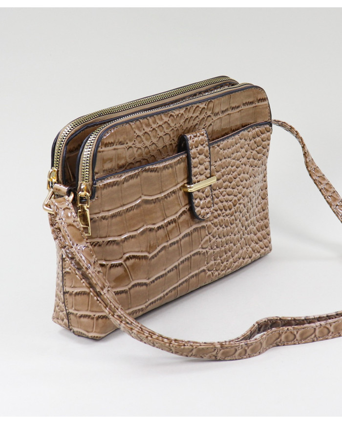 Mala Taupe Tiracolo de Senhora