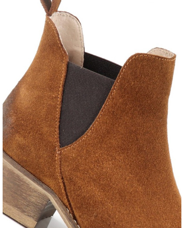 Camel Middle Tacon Women's Boots with Elastic Ginova