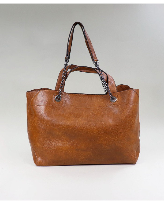 Mala Shopper Camel de Senhora com Bolsa Interior