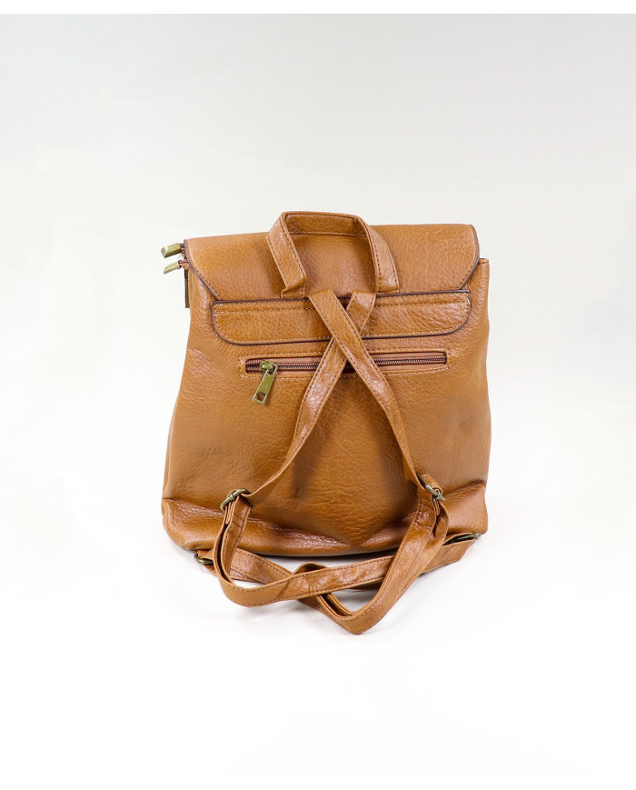 Camel backpack with Metallic Pormenor