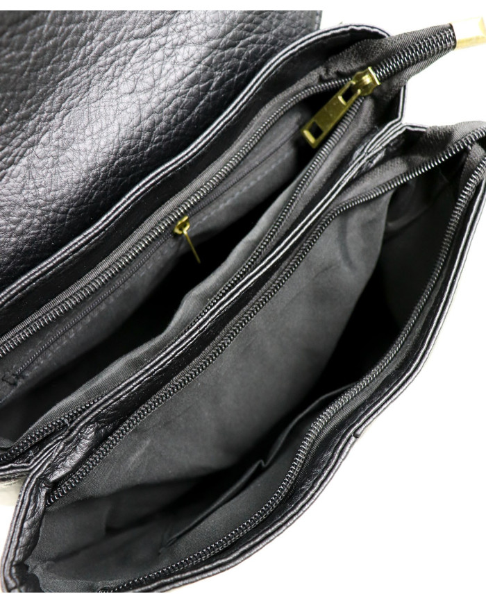 Damas Mochila negra con Pormenor metálico