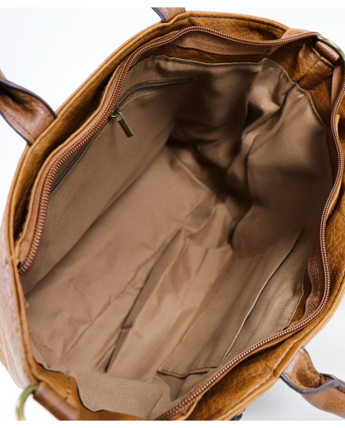 Mala Camel de Senhora com Bolso Frontal