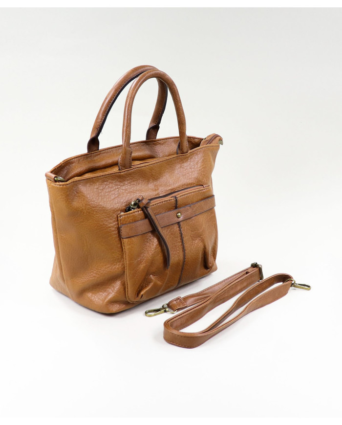 Mala Camel de Senhora com Bolso Frontal