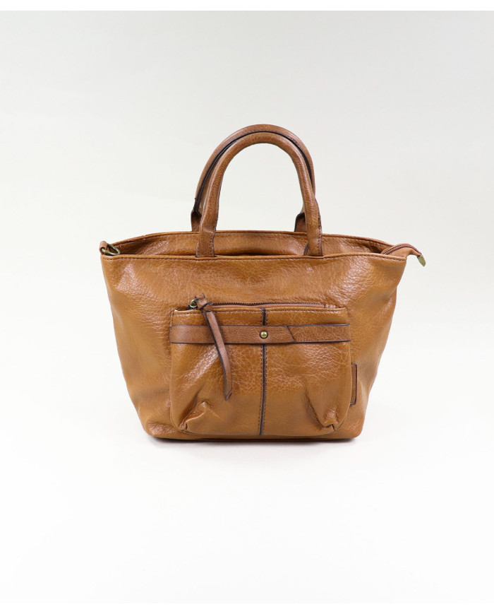 Mala Camel de Senhora com Bolso Frontal