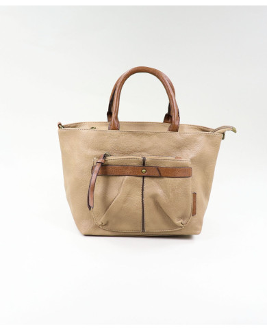 Mala Taupe de Senhora com Bolso Frontal