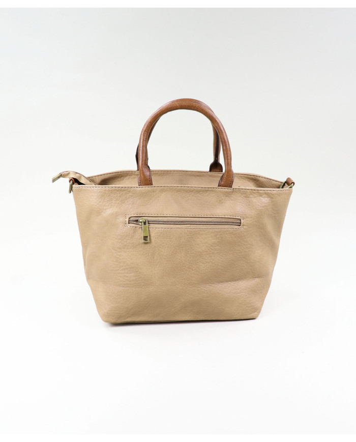 Mala Taupe de Senhora com Bolso Frontal
